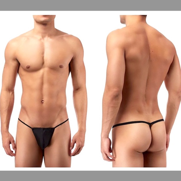 Men's New Black G-String Thong Medium - Picture 8 of 17